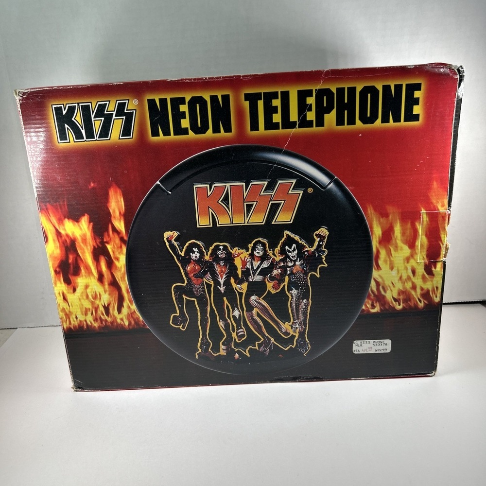 Kiss Logo Vintage Neon Telephone 1998